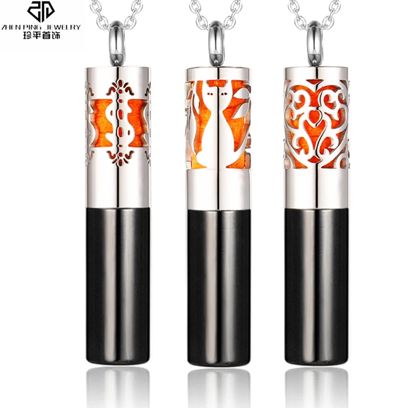 

Stainless Steel Aromatherapy Bottle Pendant Essential Oil Diffuser Locket Whistle Necklace Perfume Storage Jewelry
