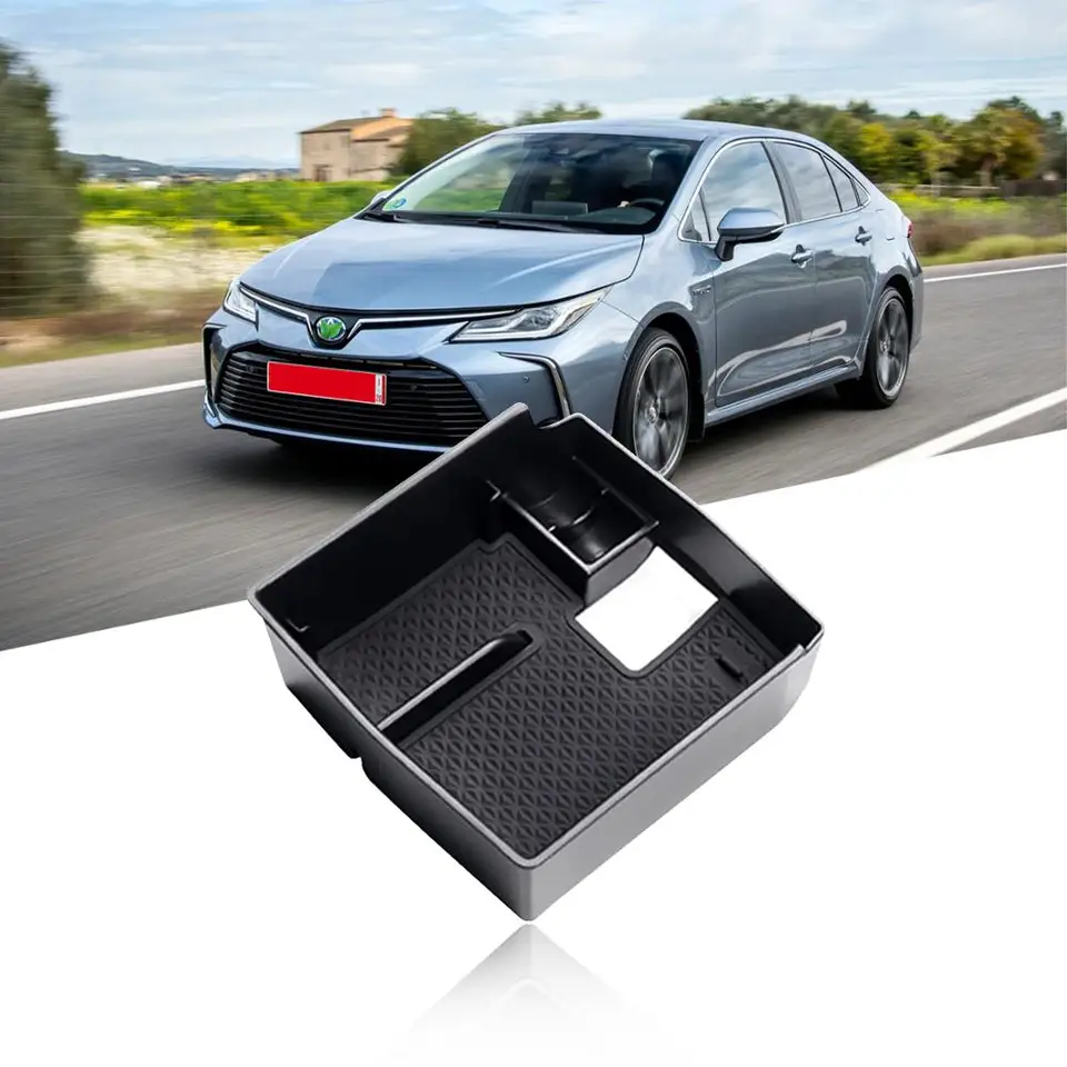RUIYA Consola Central con reposabrazos Personalizada para 2019 2020 Toyota Corolla E210 Organizador de Consola Bandeja de inserci/ón Accesorio para el autom/óvil Bandeja de Almacenamiento Rojo