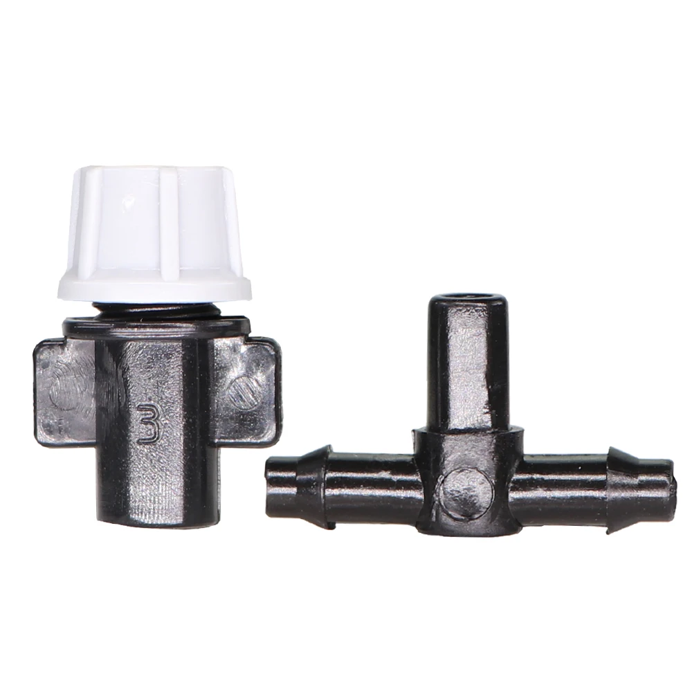 Adjustable Garden Drip Irrigation Misting Nozzles Dripper Sprayer 360&deg; Atomization 4/7mm Tee Barb Connector 20PCS