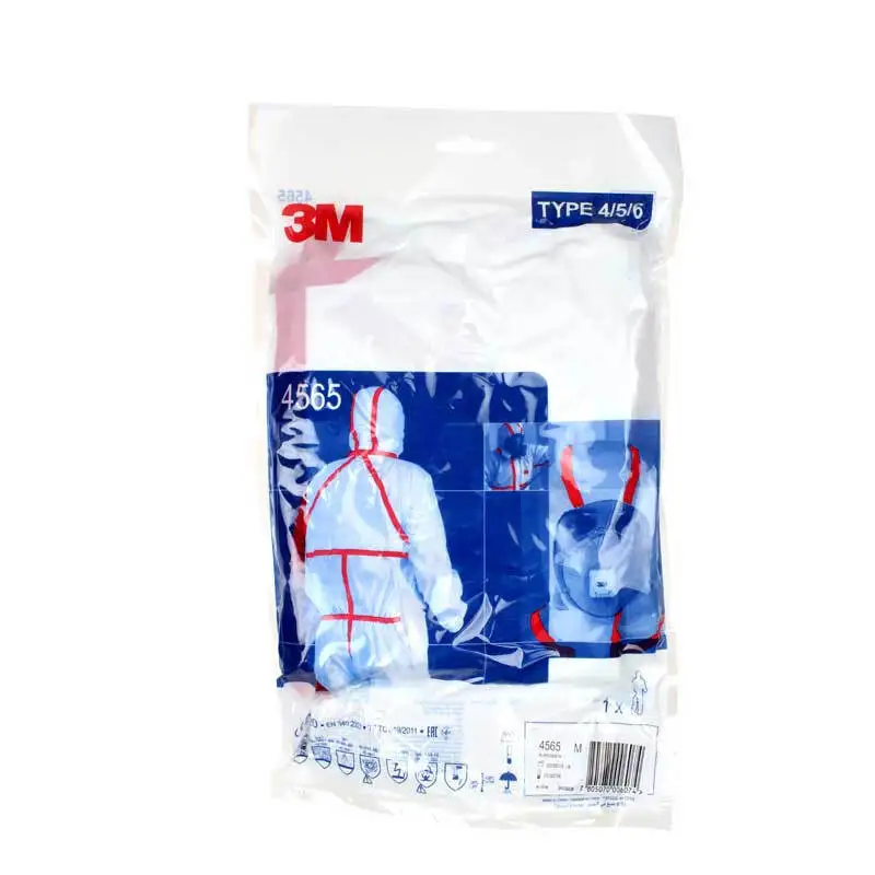 

3M4565 Anti-Radioactive Service Anti-Spatter Protection Suit Chemical Protective Clothing H7N9 Anti-Virus Isolation