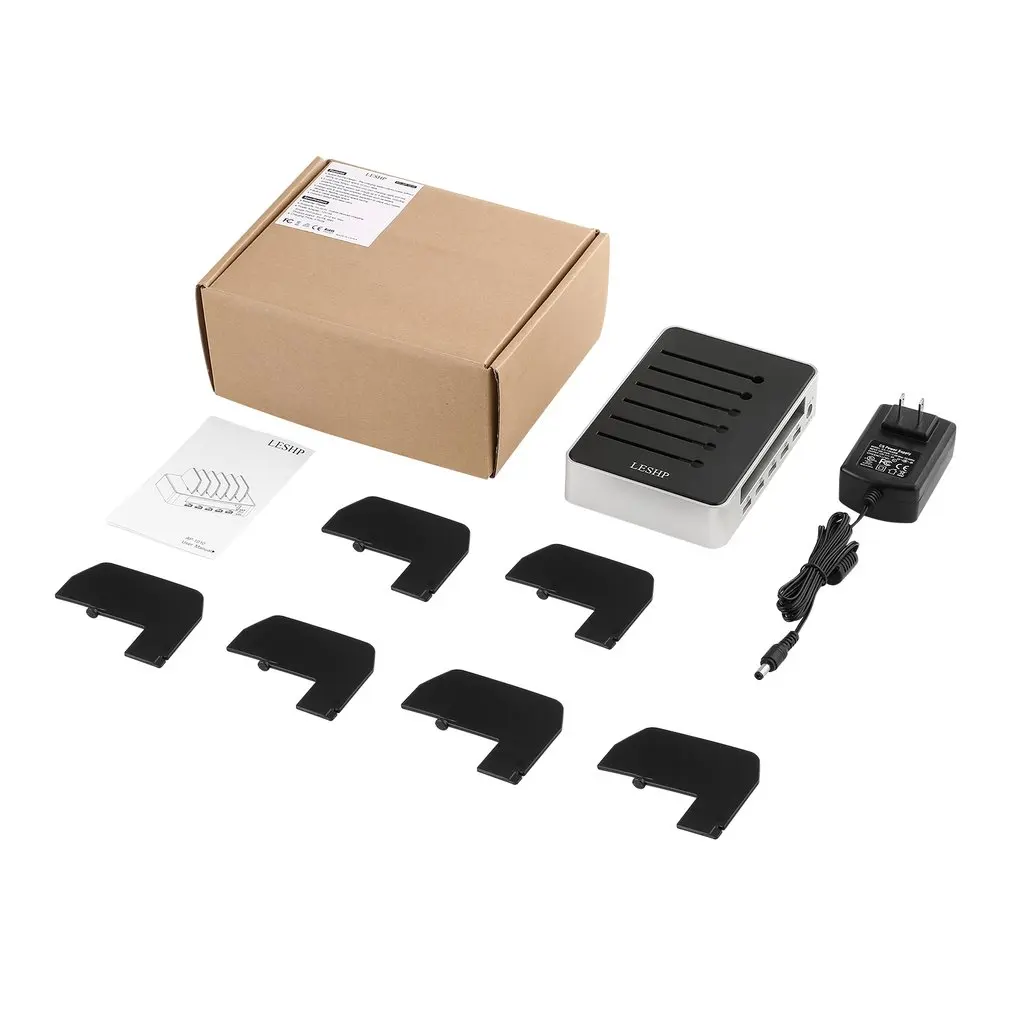 

Universal 5 Ports USB Charging Station Detachable USB Desktop Charger Stand Holder Fast Charger for Mobile Phone Tablet