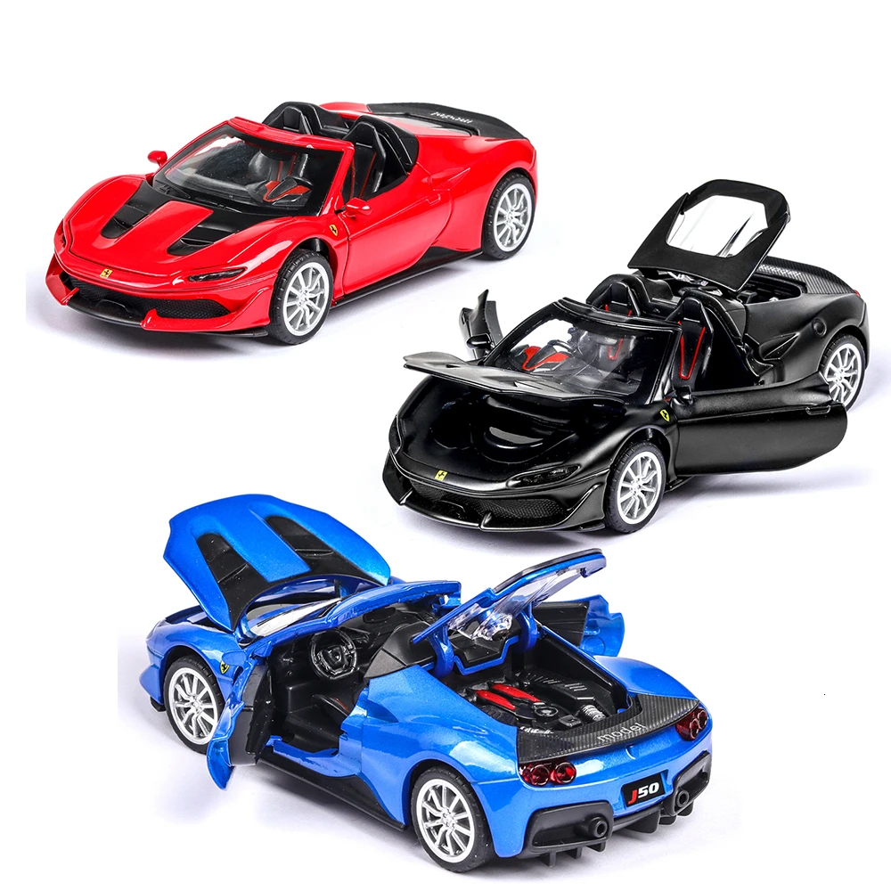 

1:32 J50 Vehicles Hot Wheel Car Model Metal Body Doors Can Be Opened Musical Lighting Machine Diecast Toy