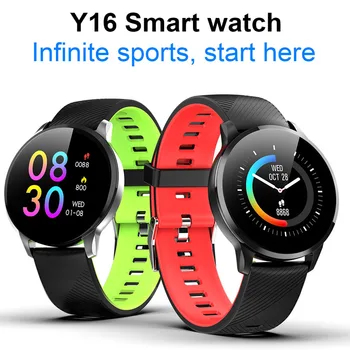 

2020 Y16 Men Women Smart Watch IP67 Waterproof Fitness Tracker Heart Rate Monitor Clock Sport Watches for Huawei Xiaomi Phone