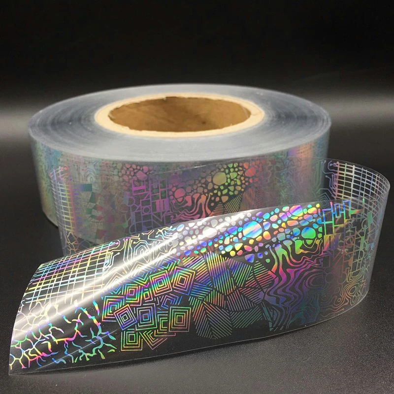 

1 sheet Nail foil holografico laser silver Flower Nail Film Full Cover Nail Sticker Transfer Foil Decal For Nail Art