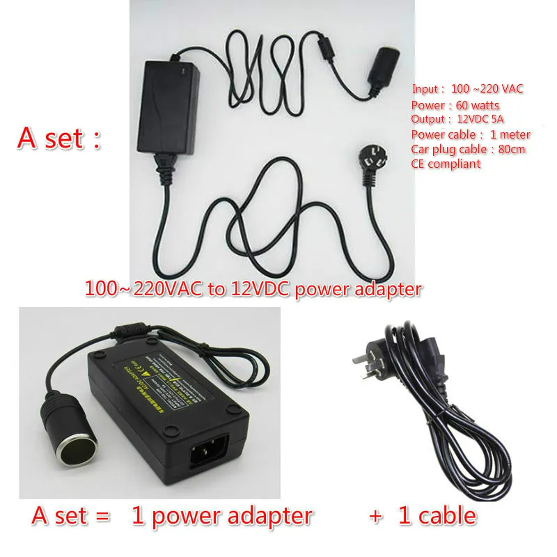A Set 220& 110VAC/12VDC приготовление пищи PTC электрическое Отопление Ланч-бокс набор портативный пищевой контейнер теплее милые 4 пряжки еда тепловой - Цвет: A Set