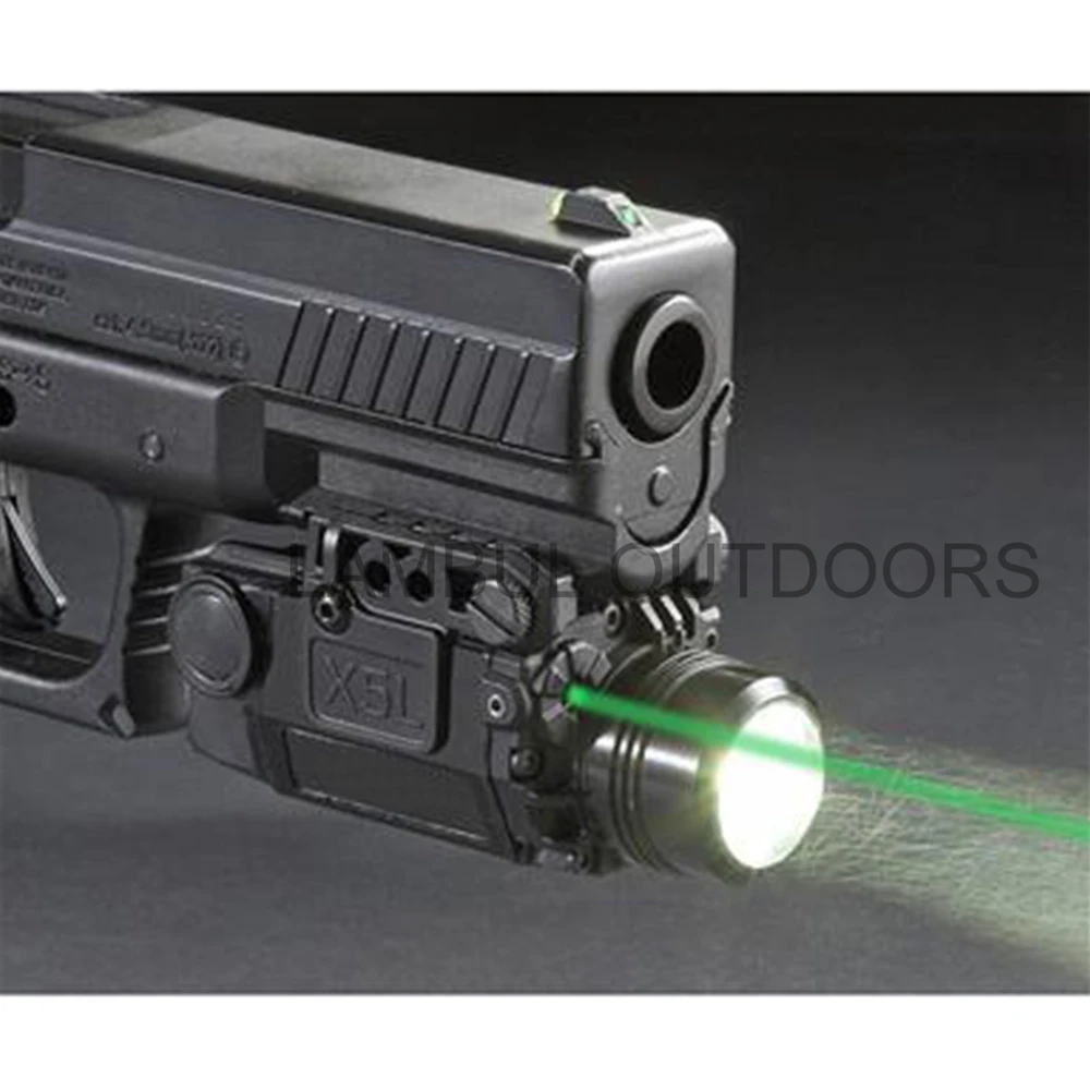 Pistola para Airsoft Glock Tactical Laser Lanterna Combinação Verde Visão Universal Pistola Mira 17 18 19 Led 2 Glock tactical laser lanterna led combinação verde