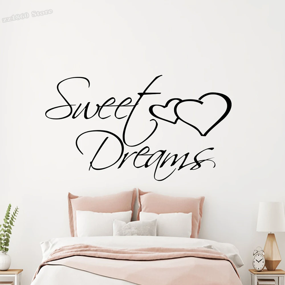 

Vinyl Wall Decals Sweet dreams inspirational quote Wall Sticker for Home Bedroom Decoration gift Vinyl transfer Decals A196