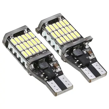 

2pcs 4014smd Led-Bulbs Car-Backup-Reverse-Light Non polarity error freeLight-Lamp W16W T15 Interior Car-Tail-Bulb