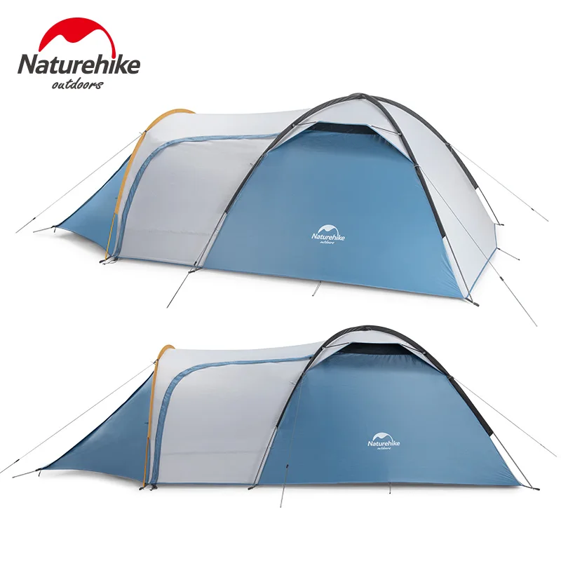 Naturehike семейная большая палатка для 2-3 человек/одна спальня, одна гостиная, туннельная Палатка/UPF 50