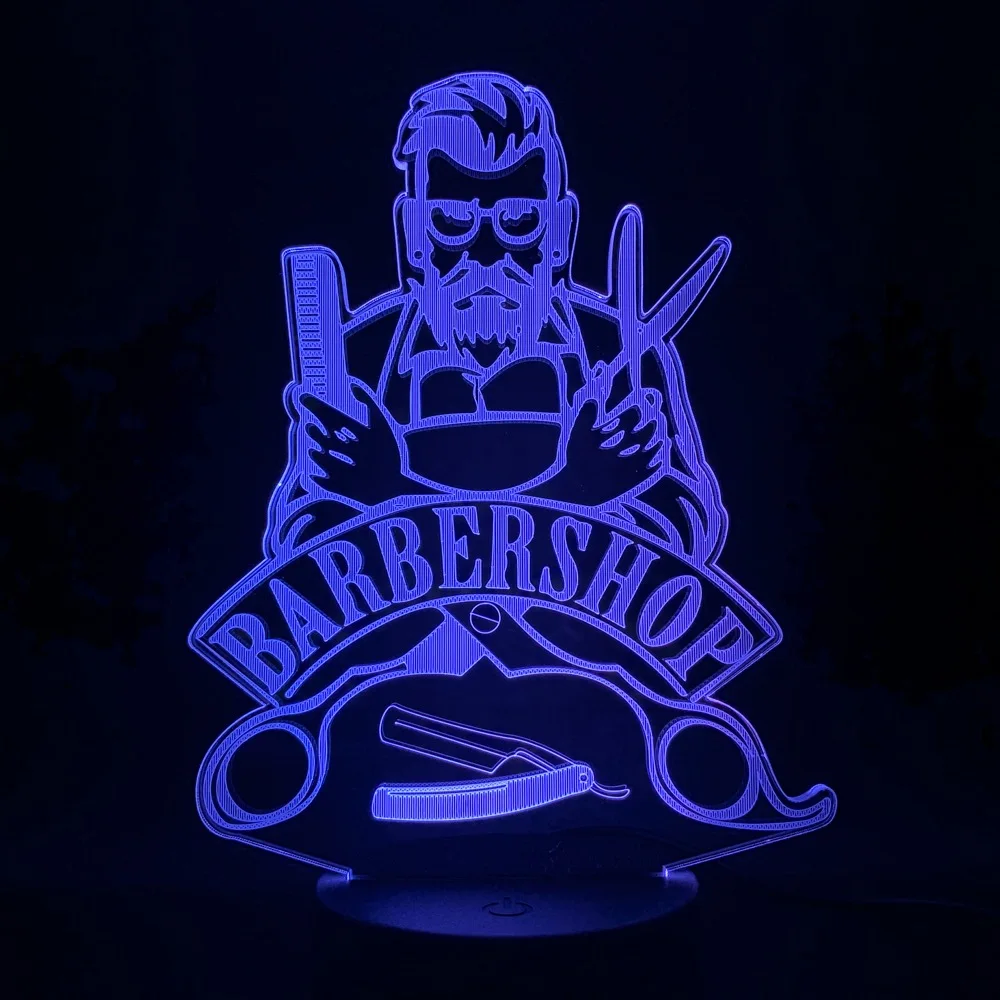

The Hairstylist 3d Lamp Nightlight Multi-color Birthday Decorative Colorful with Remote Dropship Hologram Led Night Light Lamp