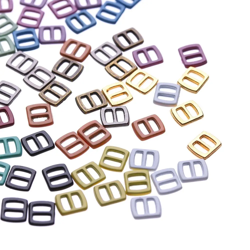 

10pcs Mini Diy Doll Buttons Ultra-small Tri-glide Belt Buckle Doll Bags Buckles Doll Buckle Shoes Accessories 5*6mm
