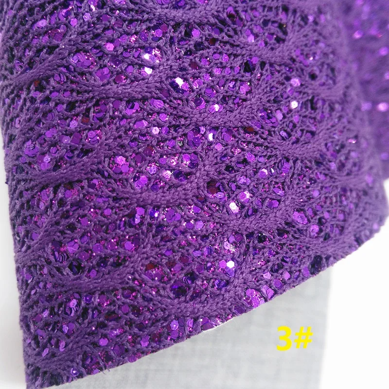 Purple Glitter Fabirc, Iridescent Faux Leather Fabric, Synthetic Leather Fabric Sheets For Bow A4 8"x11"Twinkling Ming XM449