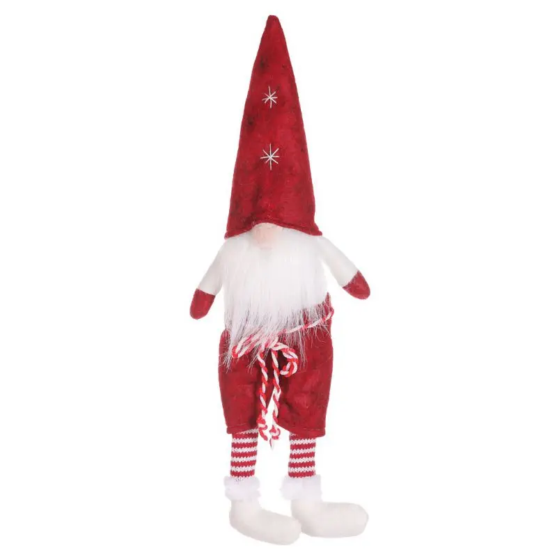 Newst различные стили ручной работы шведский Рождество Санта гном плюшевые куклы праздничные фигурки милые игрушки Рождество для детей детские подарки - Цвет: Red 37x13cm Boy