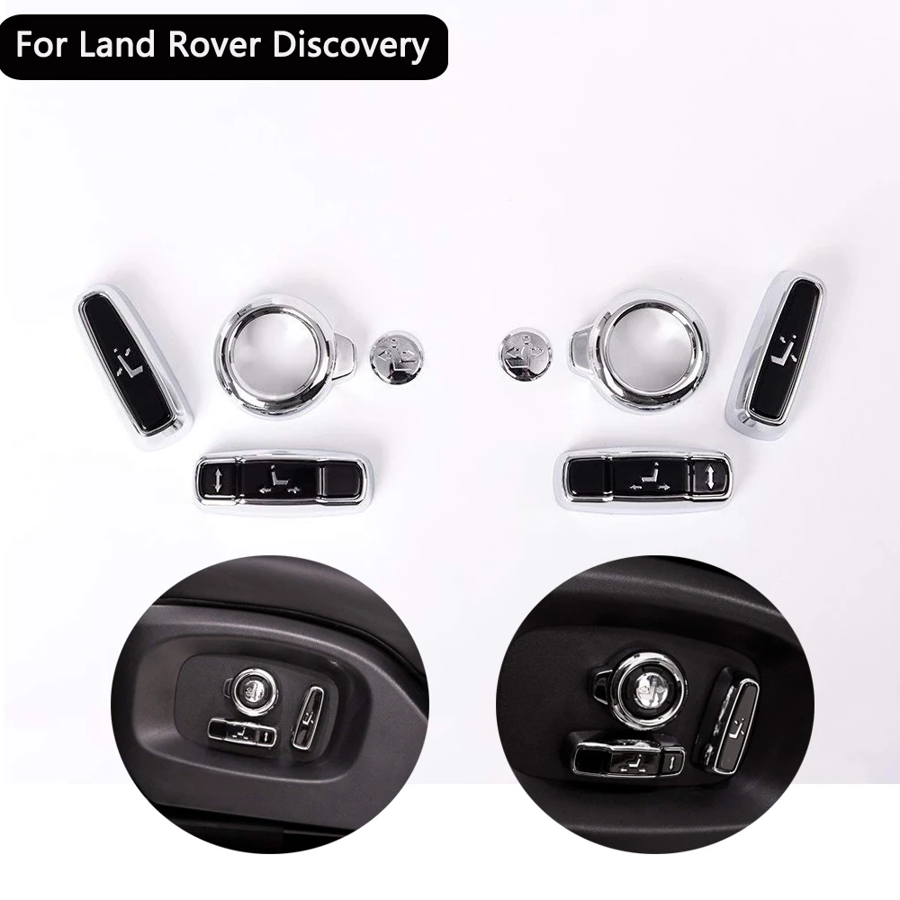 

For Jaguar XE/XF F-Pace 8 PCS ABS Seat Adjustment Button Cover Trim for Land Rover Discovery Sport EVOQUE Vogue Velar