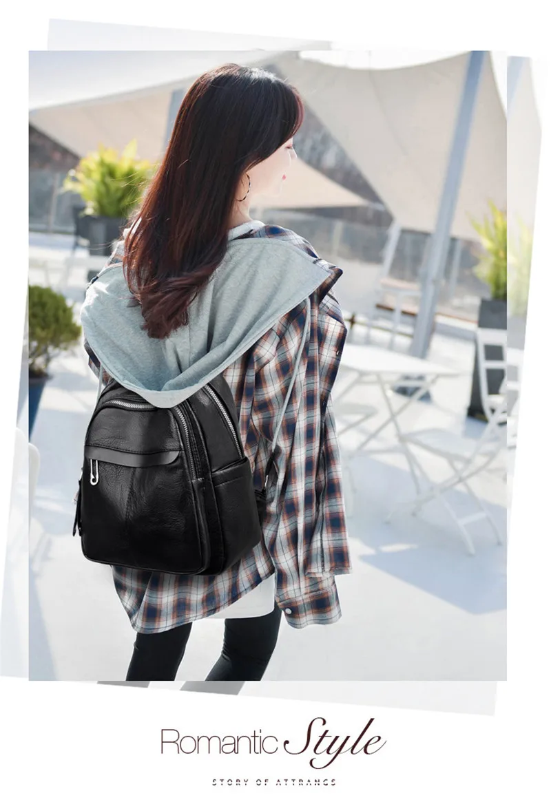 Новинка, повседневный женский рюкзак, Высококачественная мягкая кожаная женская сумка для девочек-подростков, школьная сумка, сумка на плечо, сумка mochila