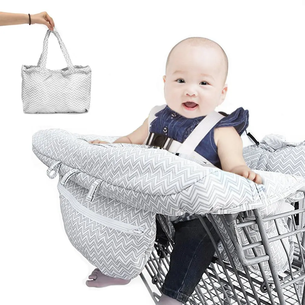 Детский Мат для переноски серый нейтральный ребенок магазинная Тележка для покупок крышка Защитная, крышка легко носить с собой