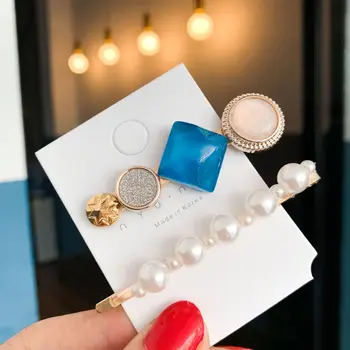 

2 Piece Sets Korean Creative Macarone Hair Clip Girls Side Clip Back Brain Spoon One Word Clip Retro Fashion Hair Pin For Girls