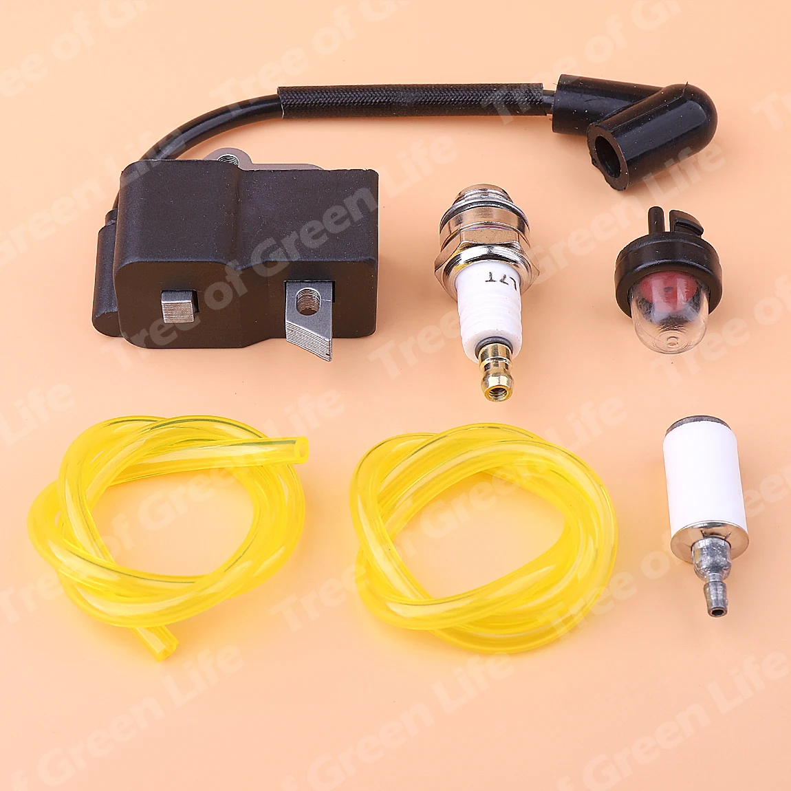 

Ignition Coil For Husqvarna 125B 125BVX 125BX Fuel Filter Line Spark Plug Primer Bulb Kit Blower 545108101