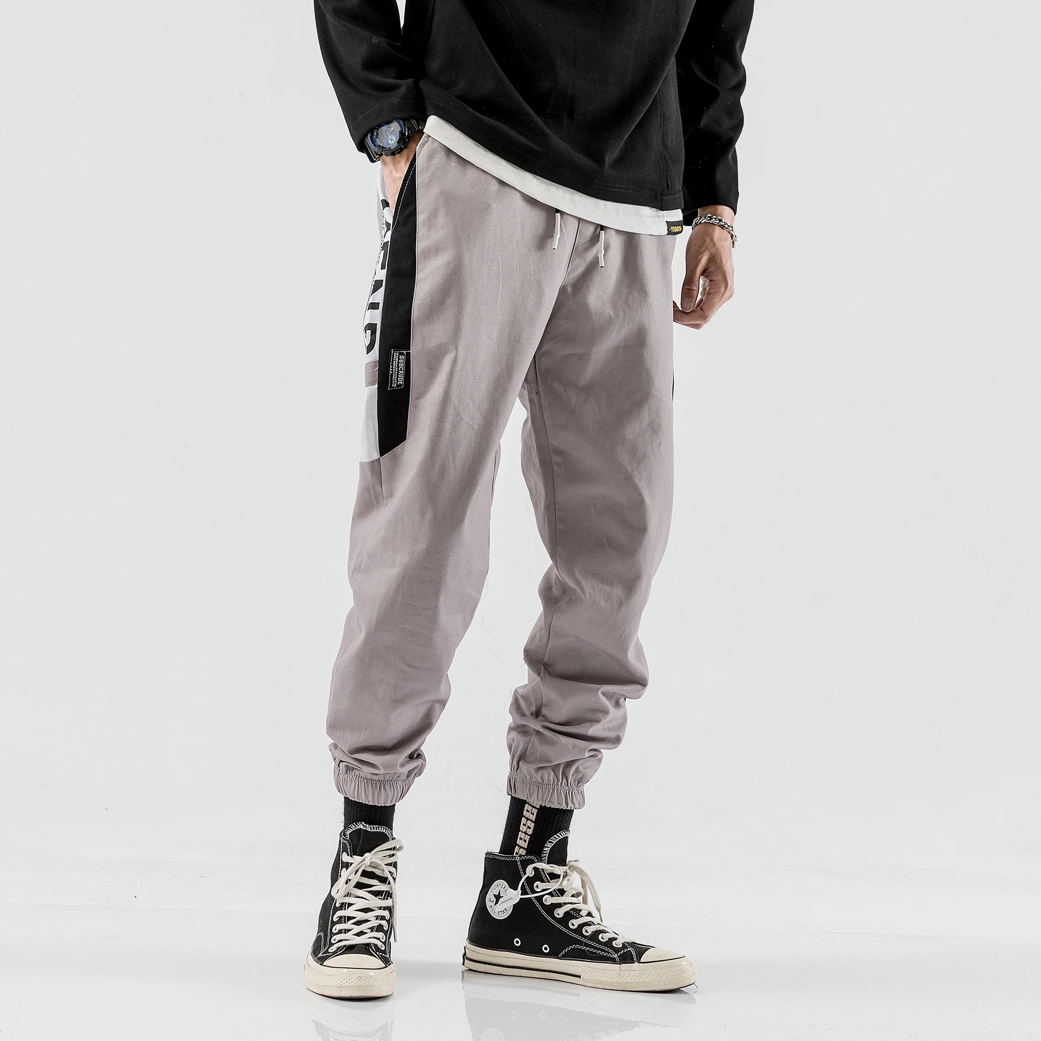 Yasword Men Pants Trousers Straight Ankle-Length Solid Color Casual Fashion Loose Male Elastic Waist Clothing Streetwear Yasword Men Pants Trousers Straight Ankle-Length Solid Color Casual Fashion Loose Male Elastic Waist Clothing Streetwear