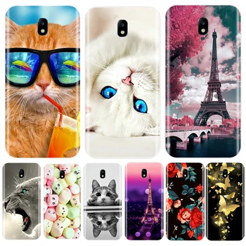 

Phone Case For Samsung Galaxy J3 J4 J5 J6 J7 2016 2017 Soft Silicone Cute Cat Painted Back Cover For Samsung J2 J5 J7 Prime Case