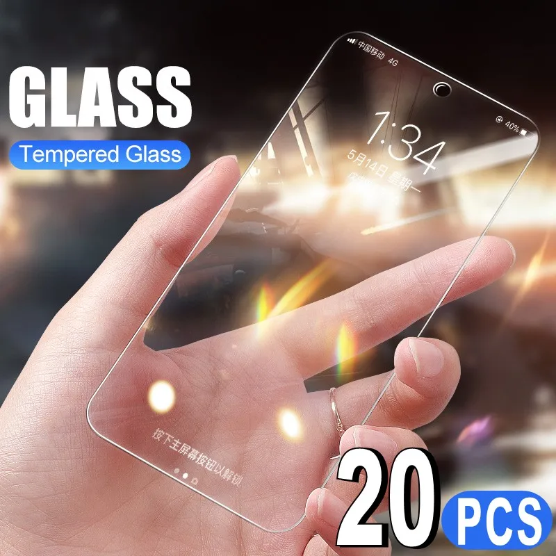 20 шт./лот протектор экрана для Xiaomi Redmi 9A 9C K30 10X K20 S2 5A 6A Plus Note 9 8 6 5 Pro 4 4X защитная