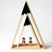 Nordic Wooden Storage Wall Shelf Creative Wall Trigon Storage Bookshelf DIY Home Children Baby Room Decoration