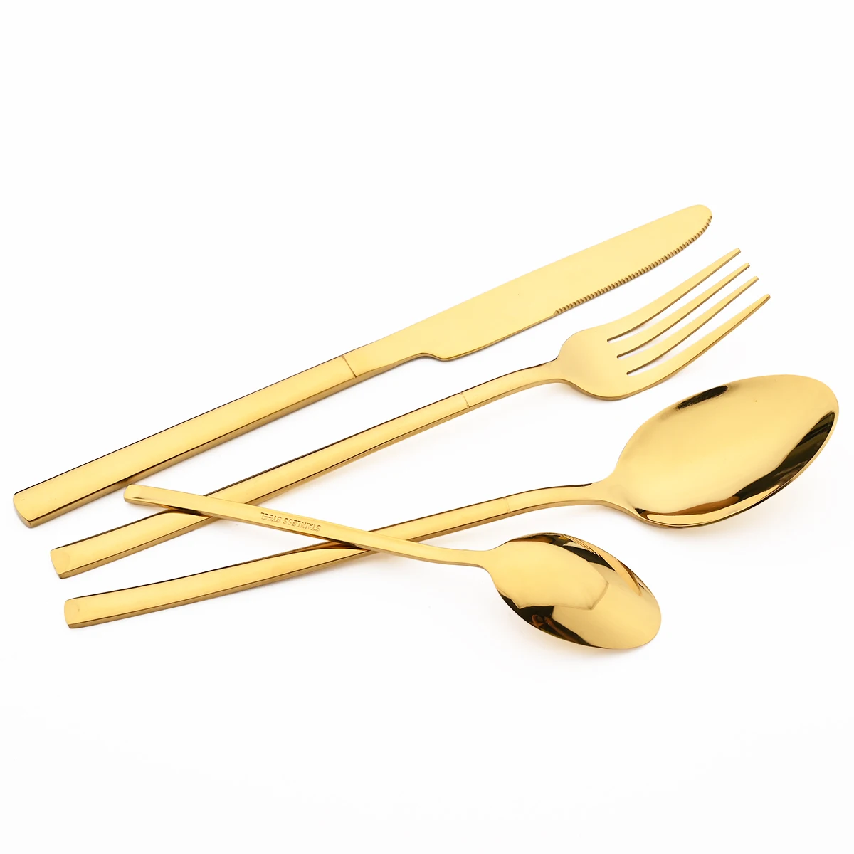 Stainless Steel Cutlery Set Gold Cutlery Set Western Stainless Steel Dinnerware Polish Knife Dessert Fork Spoon