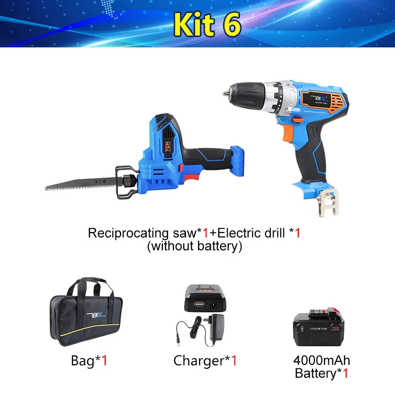 NEWONE 16V мини аккумуляторная дрель 3/8-дюймовый никель-кадмиевый аккумулятор, САПР для электрического шуруповерта Беспроводной Мощность с 2-Скорость - Цвет: Kit 6