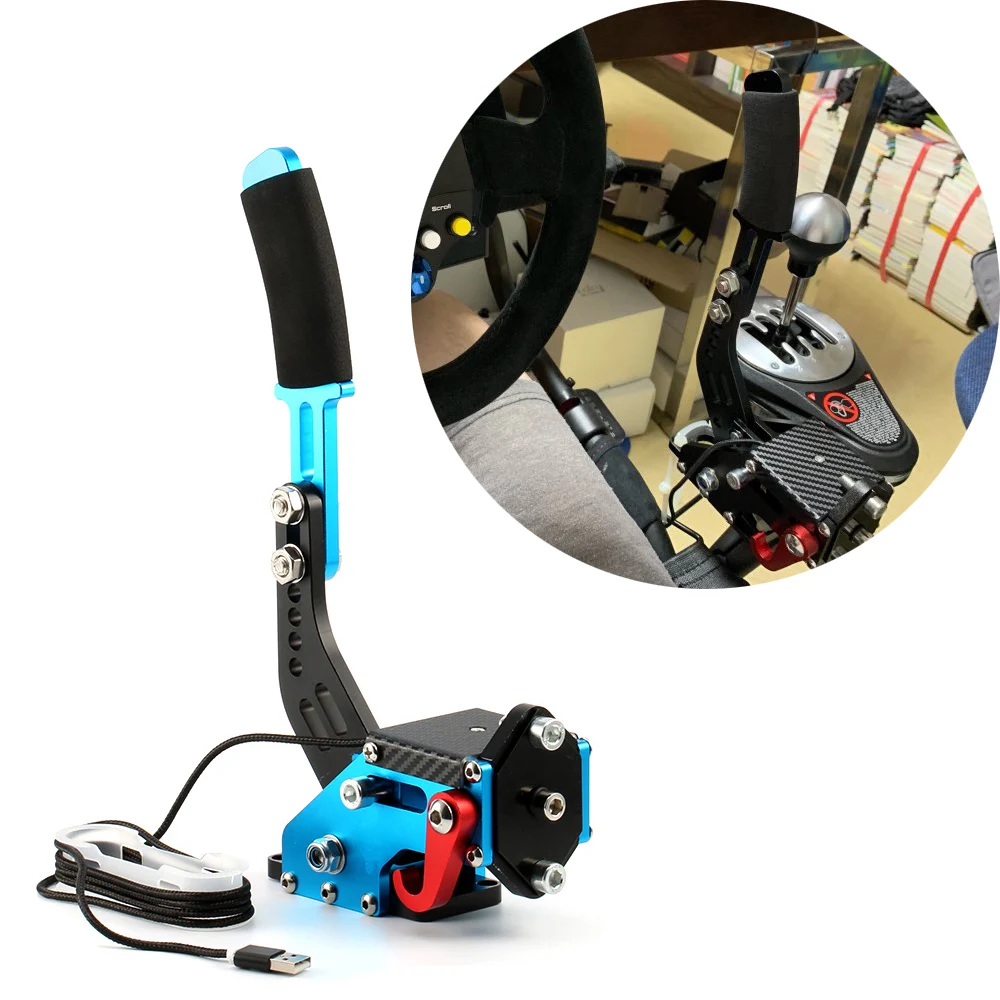 Online Para Logitech G29 G27 freno de mano freno de mano usb Rally Sim juegos de carreras deriva Sensor Usb freno sistema pc14 poco Sensor Hall SIM para t300 T500 G25 ps4 freno de mano freno mano hidraulico