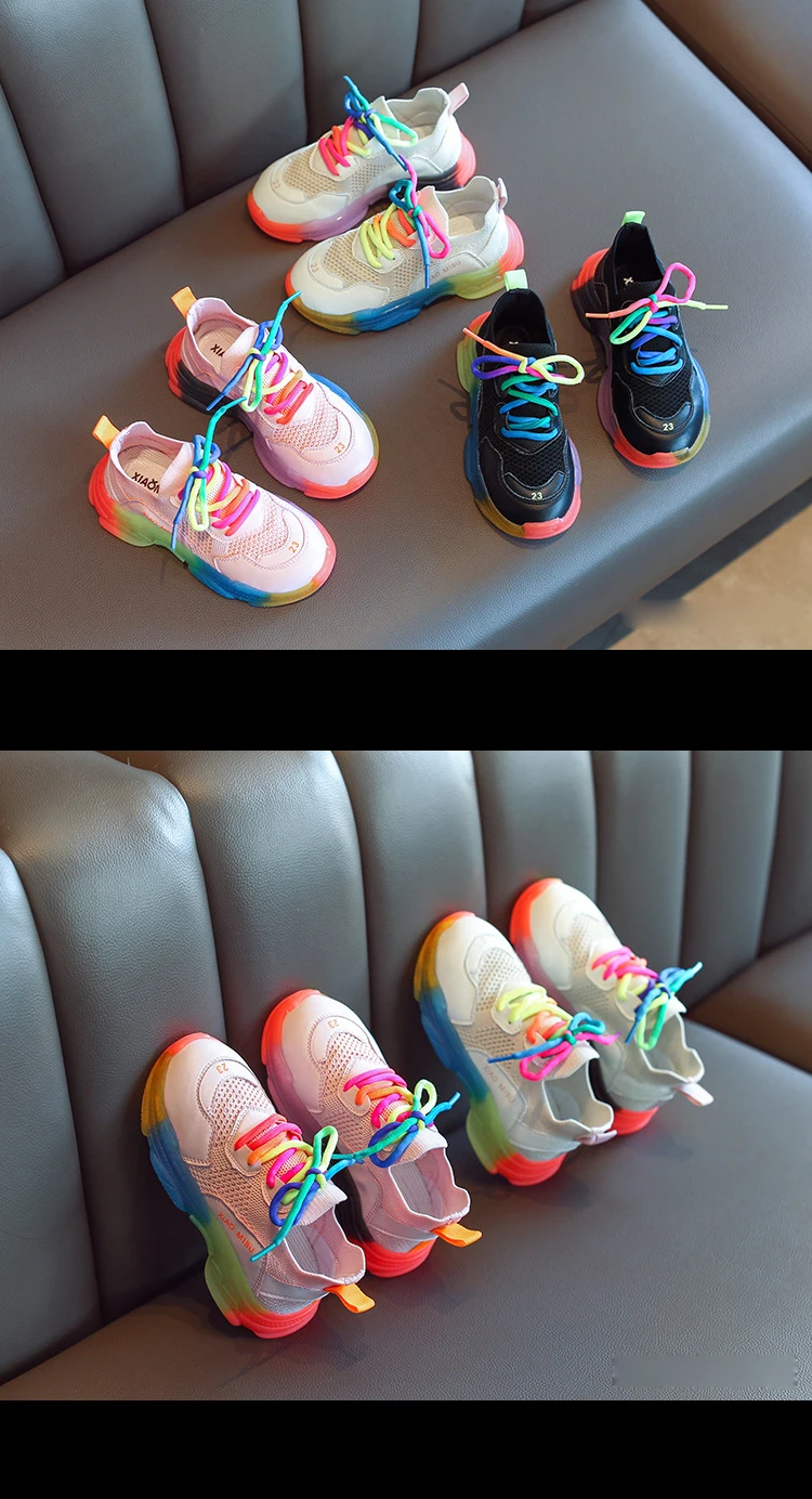 Autumn New Kids Sport Sneakers Children Slip On Running Shoes Baby Girls Casual Sneakers Boys Brand Chunky Sneakers Trainers