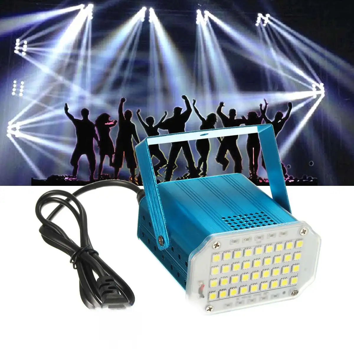 36LED RGB белый стробоскопический светильник s диско DJ вечерние праздничные рождественские музыкальные Клубные звуковые активированные вспышки светильник ing Effect DJ светильник