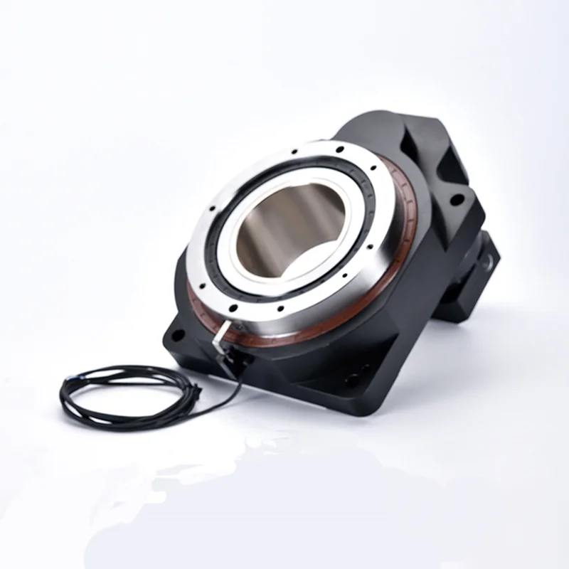 ZCT130-10 hollow rotating platform electric turntable gearbox reducer ratio 10:1 86 frame nema34 stepper motor input 14mm planetary reducer