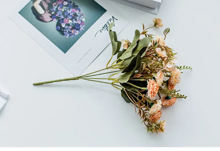 Fake Plant Simulation Silk Carnation For Wedding Home Christmas Decoration Multiple Colour Artificial Flower JH129 (6)