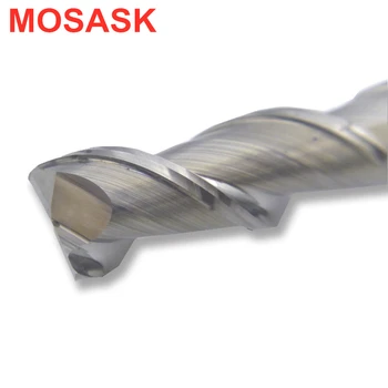 

MOSASK 2 Flutes HRC50 Milling Cutter 1MM 2MM 4MM Cutter Tungsten Steel CNC Machine Tool Carbide End Mills