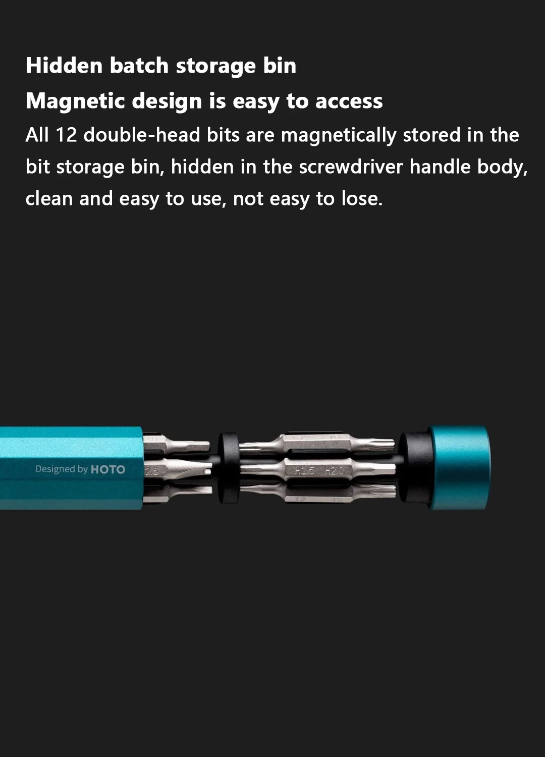 HOTO Multi-purpose Precision Screwdriver Aluminum Alloy Magnetic Bits 24 in 1 Mini Portable Multi-functional Screw Driver Set