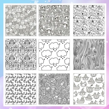 

Texture Background Series Transparent Clear Silicone Stamps For DIY Scrapbooking/Rubber Stamp Photo Album Decorative Card Making