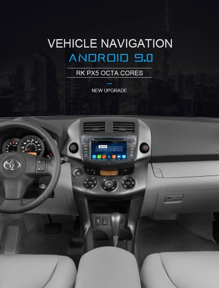 LJDA Android 9,0 Автомобильный DVD плеер для Toyota RAV4 для Toyota Previa RAV 4 2007-2011, Wi-Fi, gps навигации стерео 2 Din автомобильный радиоприемник 4G+ 64G мультимедийная DSP