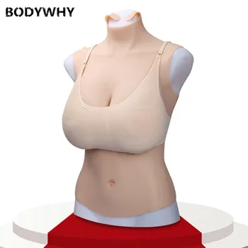 

Crossdressing Artificial Silicone Breast Lingerie Dress Combination Udder Half Body High Collar Silicone False Chest Products