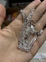 Olevo-collar sencillo de Plata de Ley 925 para hombre, cadena cubana lisa y cómoda, de lujo, Hip Hop