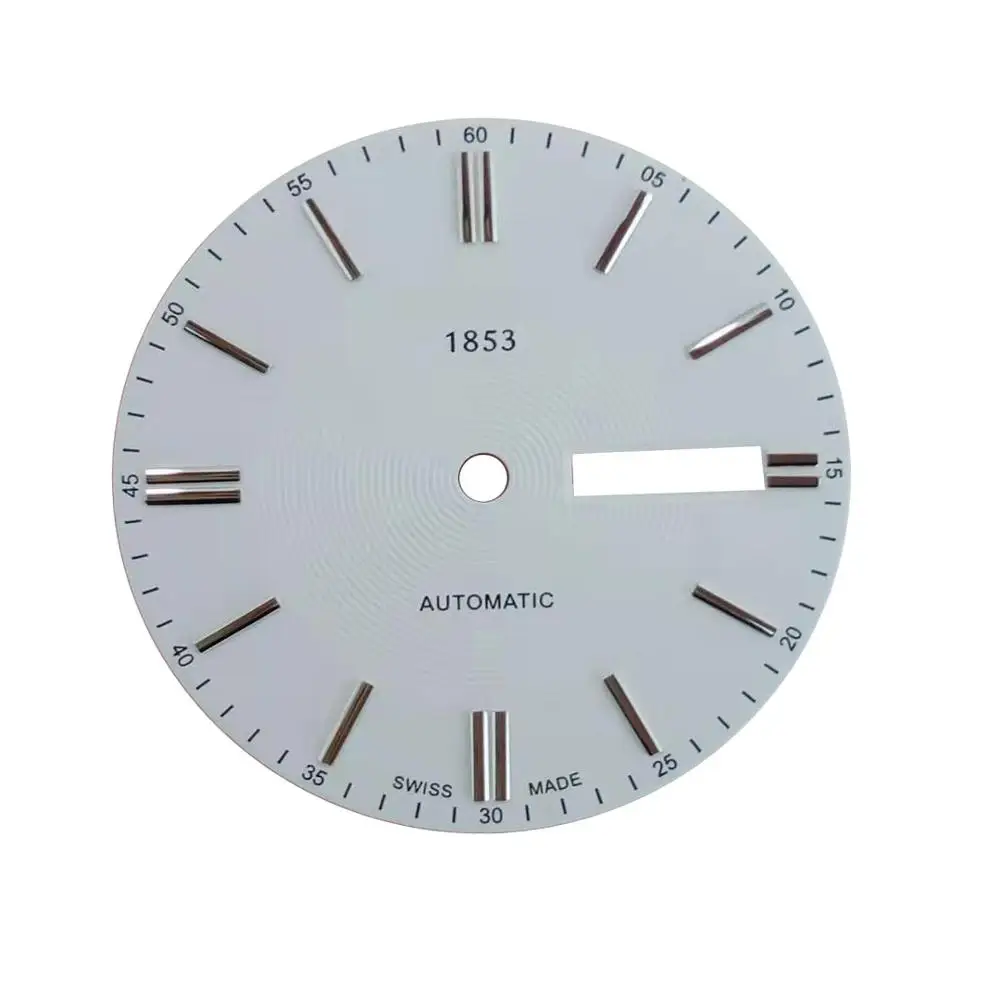 White silver dial 31,7 мм Циферблат часов для T065430A Мужские механические T065 часы текстовые часы аксессуары T065430 запчасти для ремонта - Цвет: White silver dial