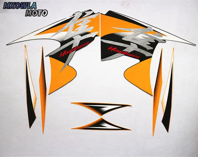 

orange color For HayabusaGSX1300R 08-14years Motorcycle Whole Vehicle Full Kit Sticker High Quality MOTO Styling