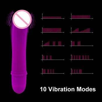 Erotic 10 Speed Small Dildo Vibrator Mini Silicone Bullet Vibrator Waterproof Clitoris Stimulator Adult Sex Toys for Woman 5