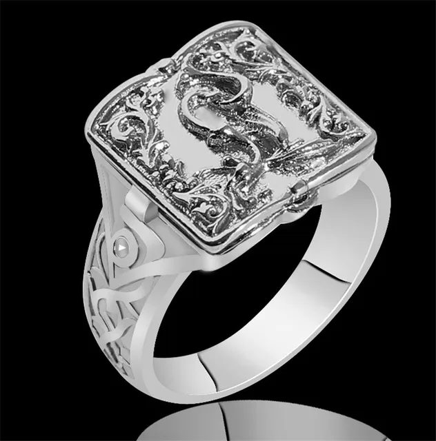 New hot sale European and American style carved open cap pattern ring men's ring rings for men westlong silver