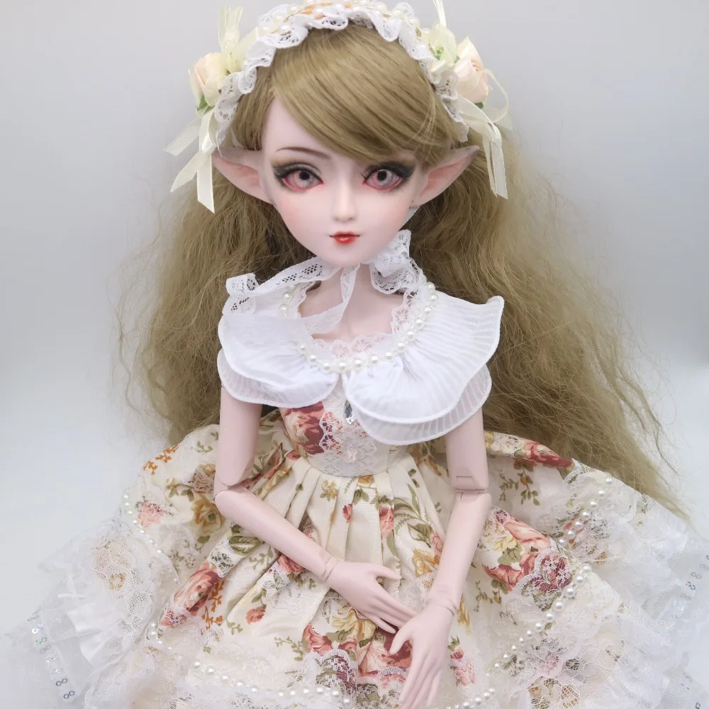 Индивидуальные BJD куклы эльф кукла DIY пластиковая кукла 24 шарнира шарнирная кукла 58 см