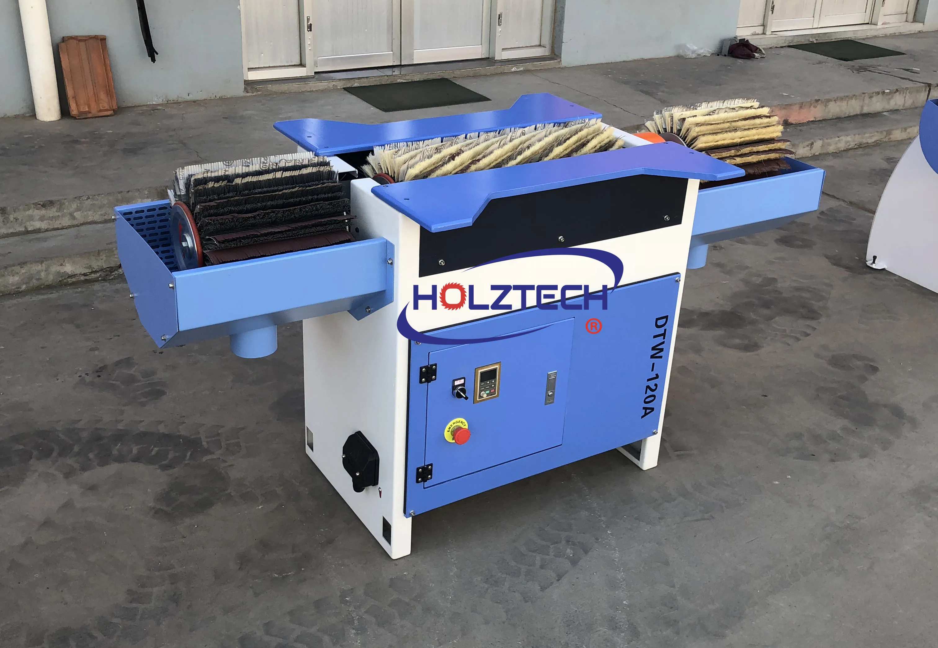 Horizontal Manual Brush Sanding Machine Drum Sander Polising Machine Three Rollers