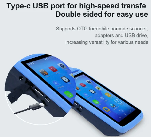 Веха POS машина купюр термопринтер чековый сенсорный экран беспроводной wifi bluetooth usb портативный Android IOS 58 мм MHT-M1