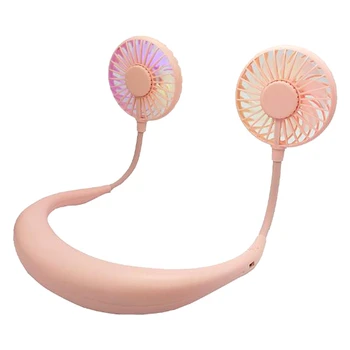

Mini USB Portable Fan Neck Fan Neckband with Rechargeable Battery Desk Fans Handheld Air Cooler Conditioner for Room