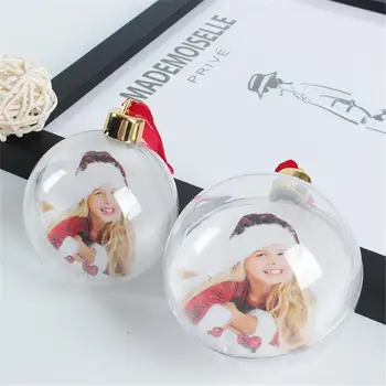 

Photo Frame Christmas Tree Ornament Plastic Round Snowflake Star DIY Christmas Frame New Year Christmas Decorations For Home