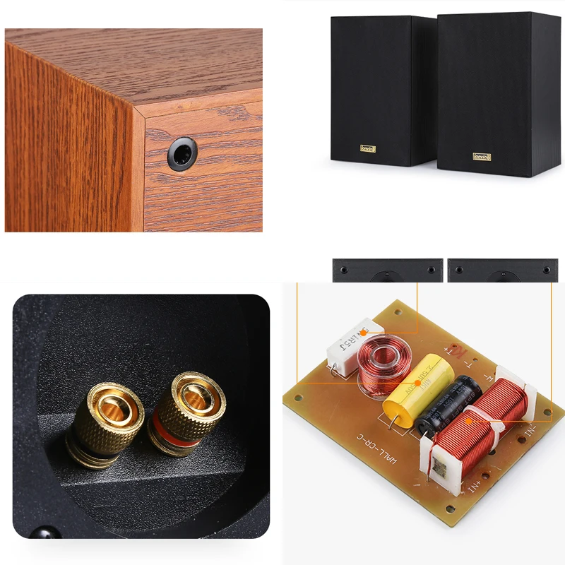 80W High-power 6.5-inch Speaker Home Theater High-fidelity Hifi Enthusiast Passive Speaker Two-way Audio Bookshelf