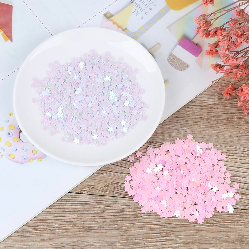 1 bag Ultra-thin Cherry Blossom Slices Filler Iridescent Sakura Cherry Blossom Glitter DIY Slime Resin Nail Art Decoden